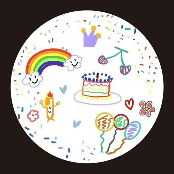 Qonioi Battery-Powered Birthday Projection Lamp, Party Projector with Holiday Themes, Celebration Decoration Gift