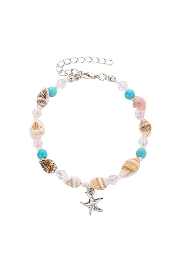 Boho Turquoise Beads Sea Turtle Anklet, Women's Beach Ankle Bracelet Fashion Jewelry, Vintage Party Foot Jewelry for Women Gift