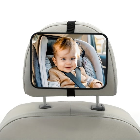 Qonioi Car Mirror for Rear Facing, Shatterproof Acrylic Wide Angle Convex Mirror, Back Seat Observation Mirror