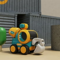 Qonioi Car Toys for 1-3 Year Old Boys Girls, Press Go Engineering Vehicle for Toddlers, First Birthday Gift for Kids