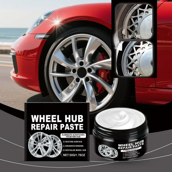 Qonioi Car Wheel Scratch Care Cream, Wheel Hub Repair Wear Protection Gel for Alloy Rims, Tire Cleaner, Automotive Care Product