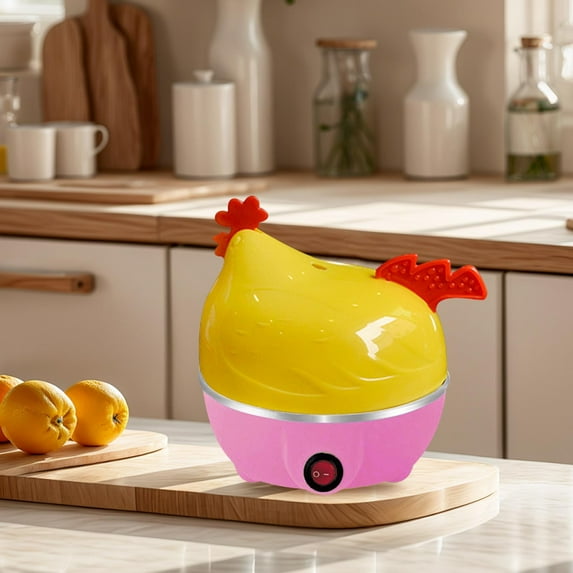 Qonioi Chicken Home Egg Cooker, 7 Capacity Egg Boiler and Vegetable Steamer, Automatic Shutdown Protection, Kitchen Appliance