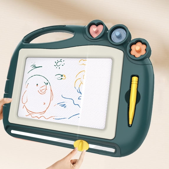 Qonioi ChildrensColored Magnetic Drawing Board, Detachable Writing Board with Magnetic Pen for Kindergarten Learning, Graffiti Drawing Stand Toy for Kids