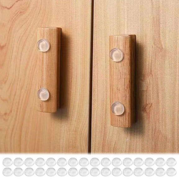 Qonioi Clear Furniture Cushion Pads, Soft Self-Adhesive Rubber Feet for Drawers and Cabinets, Noise Reducing Bumpers, Transparent Rubber Pads