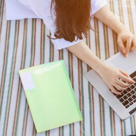 Qonioi Clear Plastic Binder Folder, Transparent 3-Ring Loose-Leaf Brochure Organizer, Durable Presentation Portfolio for Home Office School Documents