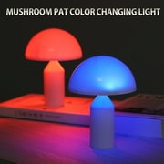 Qonioi Color Changing Mushroom Night Light, Touch Control Tabletop Lamp with 3 Colors, Portable Bedside Light, Mushroom Shape Night Lamp