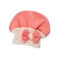 thumbnail image 1 of Qonioi Coral Velvet Hair Drying Hat, Two-Tone Bow Princess Absorbent Towel Cap, Quick Dry Microfiber Turban, Bath Shower Hair Wrap, 1 of 1