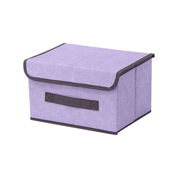 Qonioi Cotton Linen Storage Box, Collapsible Cloth Covered Storage Container, Foldable Fabric Storage Bin for Clothing Towels Bedroom Living Room