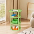 thumbnail image 1 of Qonioi Cream Style Sofa Side Table, Modern European Style Nightstand Living Room Small Coffee Table, Space Saving Movable Storage Table Four-leaf Cloud Shelf for Bedroom Sofa, 1 of 6