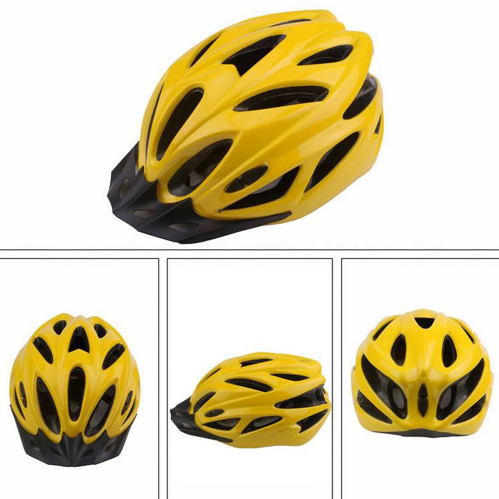 Qonioi Cycling Helmet, Lightweight Bicycle Helmet with Adjustable Chin Strap, Adult Bike Helmet for Men Women, Sun Visor Foam Ventilation for Road Mountain Commuting