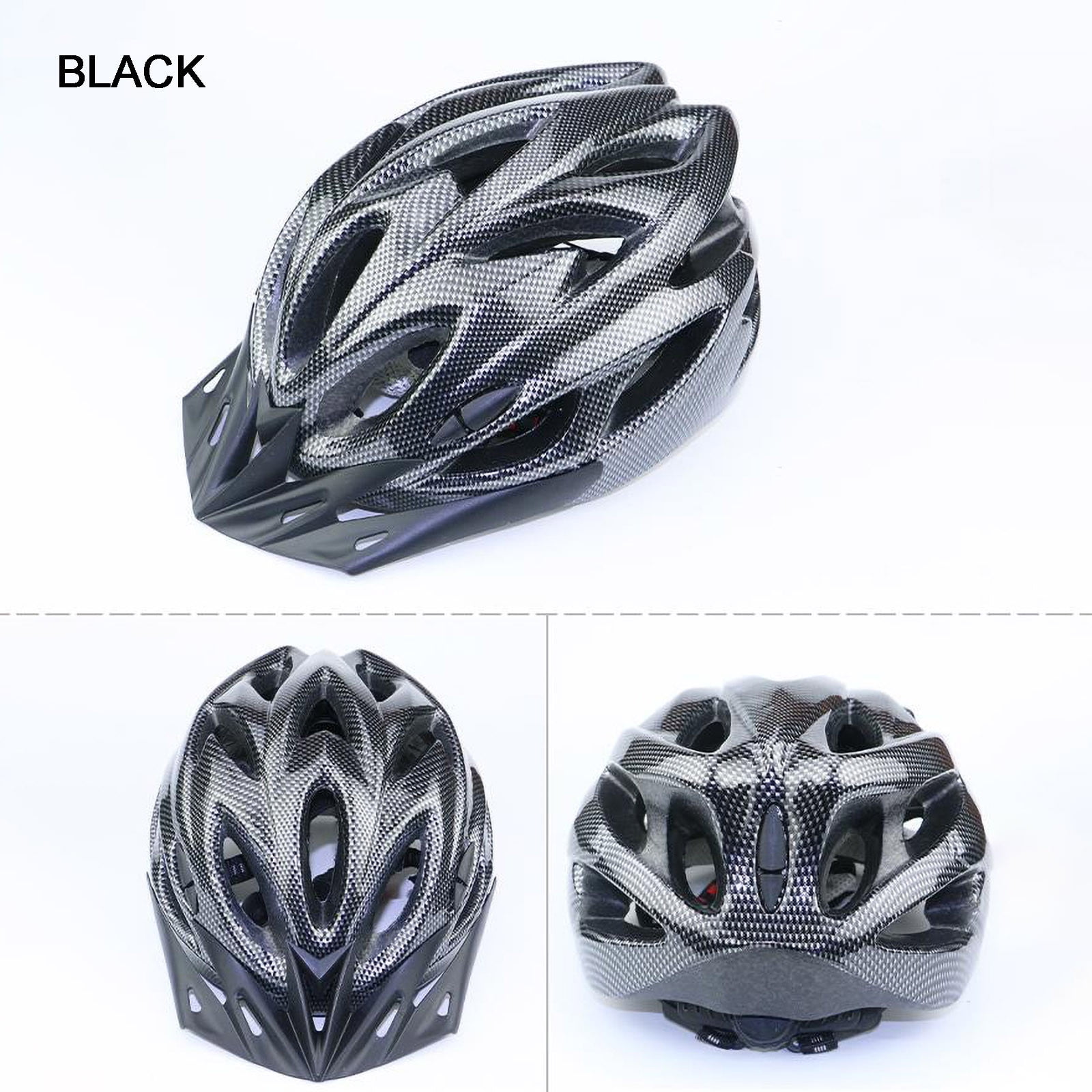 Qonioi Cycling Helmet, Lightweight Bicycle Helmet with Adjustable Chin Strap, Adult Bike Helmet for Men Women, Sun Visor Foam Ventilation for Road Mountain Commuting