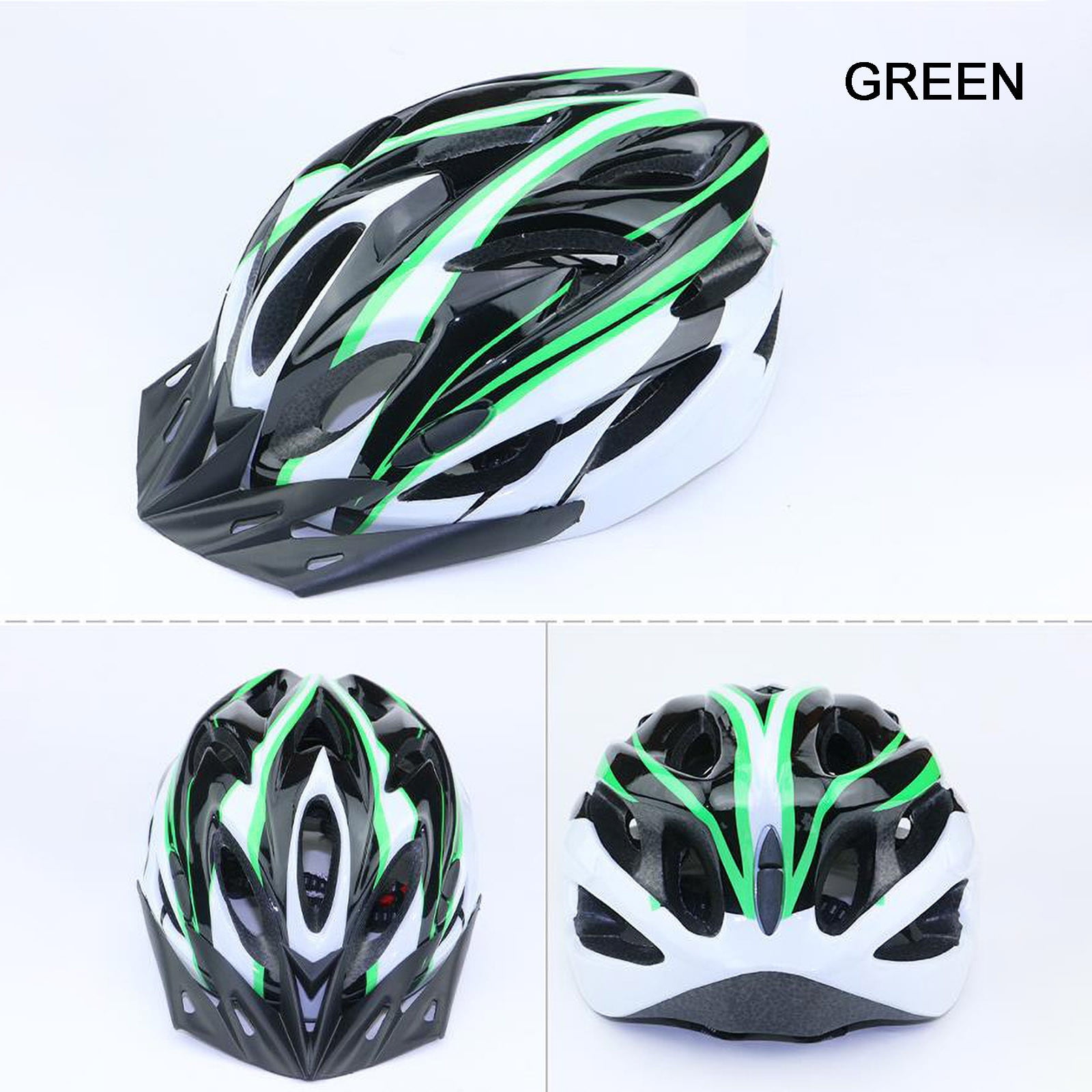 Qonioi Cycling Helmet, Lightweight Bicycle Helmet with Adjustable Chin Strap, Adult Bike Helmet for Men Women, Sun Visor Foam Ventilation for Road Mountain Commuting
