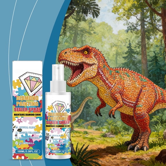 Qonioi Diamond Art Sealer Spray, 3.4 fl oz Clear Fast-Drying Waterproof Sealer for Crafts, Transparent Protective Spray for Handmade Decorative Projects
