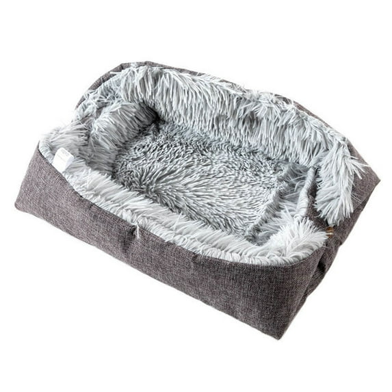 Qonioi Dog Bed, Detachable Pet Mattress with Raised Edges, Anti-Anxiety Orthopedic Dog Bed for Large Medium Small Dogs, Winter Warm Self-Heating Calming Bed Indoor Home Sofa Crate Mat