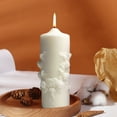 thumbnail image 1 of Qonioi Embossed Rose Flower Column Aromatherapy Candle, Valentine's Day Scented Candle Gift for Bedroom Living Room, Natural Wax Pillar Candle with Romantic Floral Decor for Holiday Gifting, 1 of 6