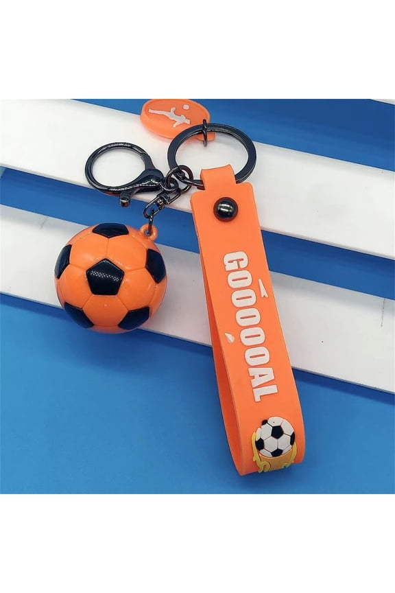 European Cup Football Keychain, Glue Football Pendant Jewelry, Soccer Gift Accessory, Sports Key Ring