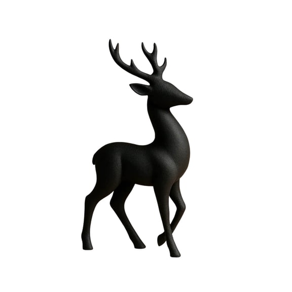 Qonioi European Style Faux Deer Statue, Elegant Entryway Decor Imitation Plastic Deer Sculpture, Garden Shelf Indoor Outdoor Decorative Gift