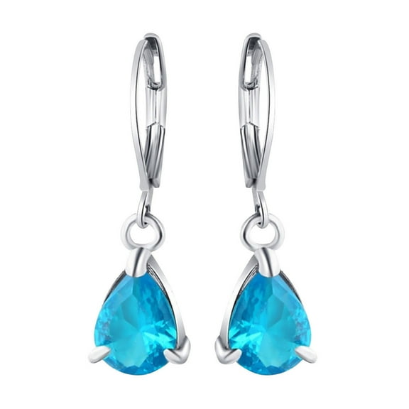 Qonioi Fashion Colorful Water Drop Earrings, 1Pair Lightweight Alloy Color Earrings for Women Jewelry Gifts, Water Drop Earrings