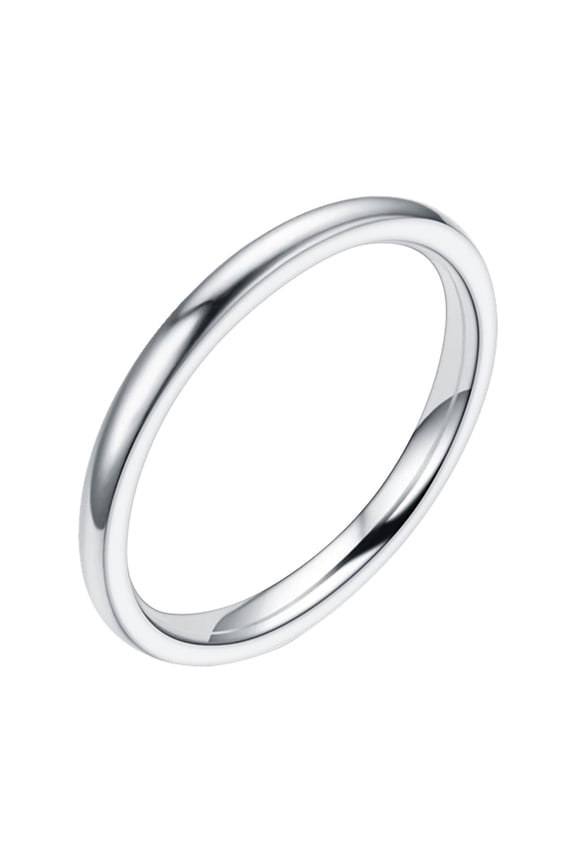 Fine Hand Polished 2MM Women's Stacking Rings, Trendy Metal Couple Rings for Her, Fashionable Stackable Ring Set for Party Wear Everyday Jewelry Gifts
