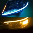 thumbnail image 1 of Qonioi Flexible LED Strip Lights, 2pcs Car Daytime Running Light Guide Bar with Turn Signal, 12V SMD 2835 LED Streamer Decorative Light for Headlight Truck Motorcycle Interior Exterior, 1 of 3