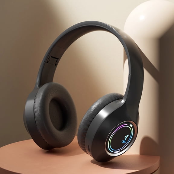 Qonioi Foldable Bluetooth Headset, Wireless Headphones with 5.3 Chip and Subwoofer, High Craftsmanship Foldable Design for Music Gaming Calls, Multi-Mode Headset for iOS Bluetooth AUX TF Card Use