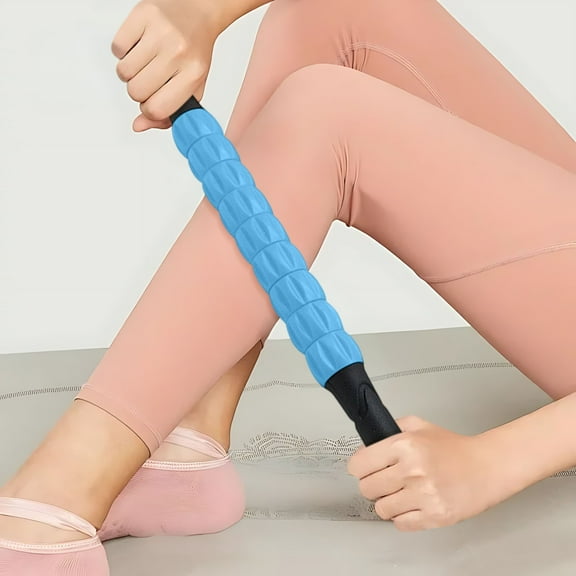 Qonioi Gear Massage Stick, Deep Tissue Fascia Roller for Muscle Recovery, Fitness Yoga Muscle Roller Stick, Portable Plastic Massage Tool for Gym Home Travel
