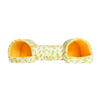 Qonioi Guinea Pig Hideout Tunnel, Washable Small Animal Bed with Bottom for Rabbits Hamsters, Pet Cave, Animal Bed