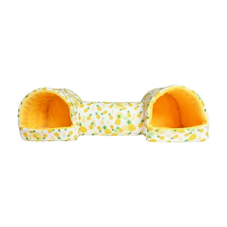 Qonioi Guinea Pig Hideout Tunnel, Washable Small Animal Bed with Bottom for Rabbits Hamsters, Pet Cave, Animal Bed