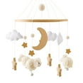 thumbnail image 1 of Qonioi Handmade Felt Baby Mobile, Wooden Crib Mobile for Newborn Girls Boys, Natural Bamboo Fiber Safe Infant Bed Hanging Wind Chimes Prezzie Decoration, 1 of 5