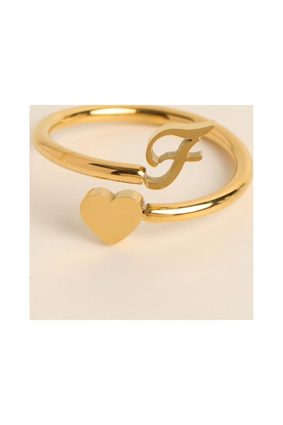 Initial Letter Rings For Women, Open Alphabet Ring Stackable Jewelry Gifts, Personalized Name Rings For Mum Wife Girlfriend Her