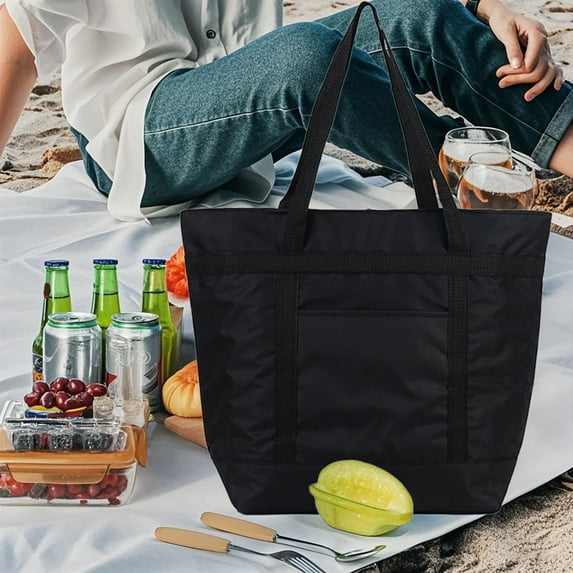 Qonioi Insulated Picnic Bag Cooler, 39L Large Capacity Insulated Cooler Bag for Camping, Waterproof Thermal Picnic Backpack with Adjustable Strap for Outdoor Beach Tailgating