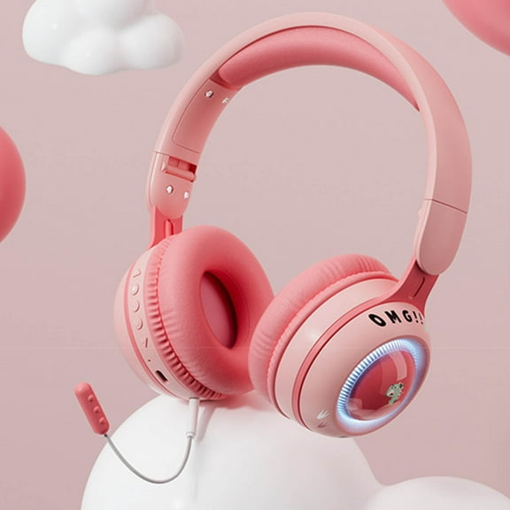 Qonioi KidsDinosaur Bluetooth Headphones, Wireless Foldable Headset for ChildrenLearning, ChildrenEarphones Audio Headset