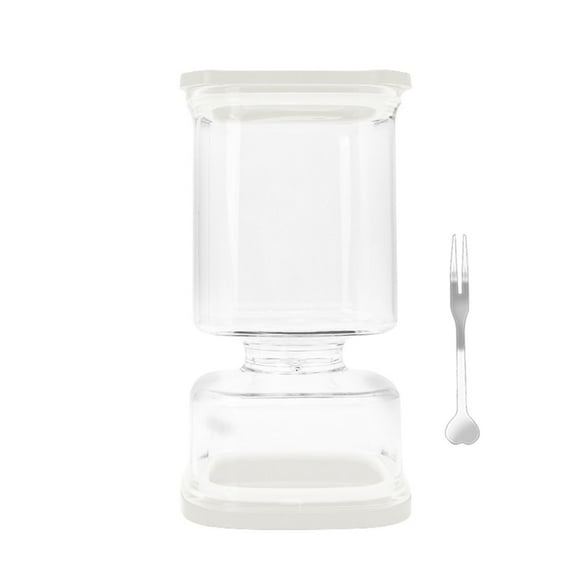 Qonioi Kimchi Jar with Dry Wet Separation, Removable Kimchi Container for Pickles and Olives, Plastic Fermentation Crock with Leak-Proof Lid for Kitchen Pantry Storage