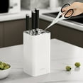 thumbnail image 1 of Qonioi Knife Storage Organizer, ABS Plastic Utensil Shelf with Scissors Slot, Space Saving Kitchen Tool Rack, Countertop Knife Holder, 1 of 5