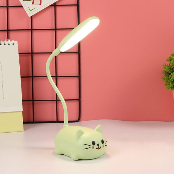 Qonioi LED Desk Lamp for Kids, Wireless Charging Eye Protection Learning Lamp, Cute Cartoon Night Light USB Rechargeable for Dorm Bedroom Study