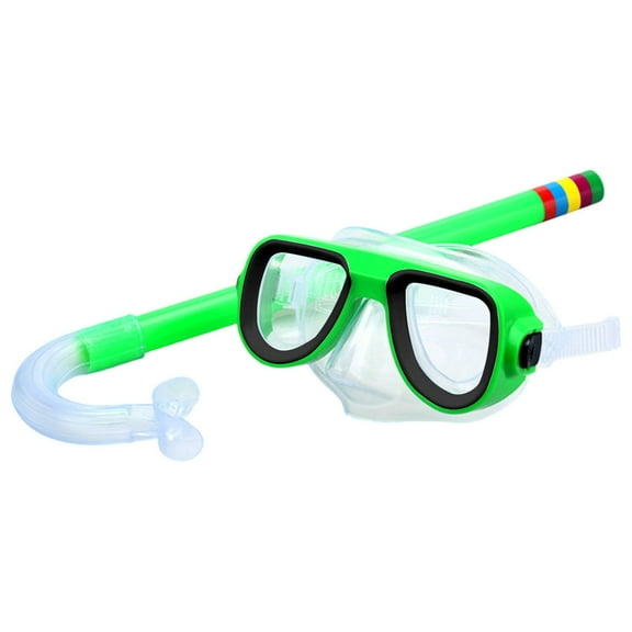 Qonioi Large Frame Diving Goggles for Kids, HD Waterproof Swimming Glasses with Breathing Tube, Children'sSnorkeling Equipment