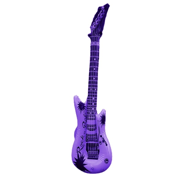 Qonioi Large Inflatable Guitar Toy, 91CM Blow Up Instrument for KidsParty, Costume Prop, Inflatable Toys