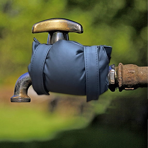 Qonioi Large Outdoor Faucet Cover, Insulated Winter Protector for Freezing Spigots, Heavy-Duty Wool Faucet Sock for Garden Hose and Exterior Pipes