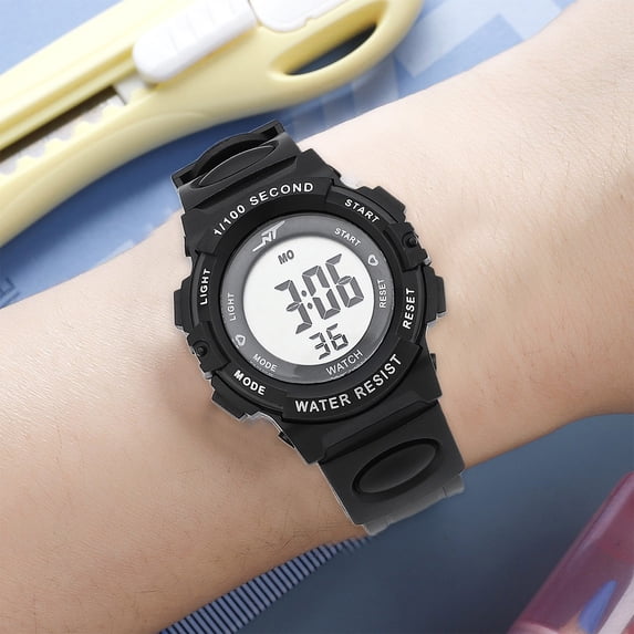 Qonioi Luminous Waterproof Watch, Multifunctional Dial Electronic Watch, Digital Sport Watch for Daily Wear Gift