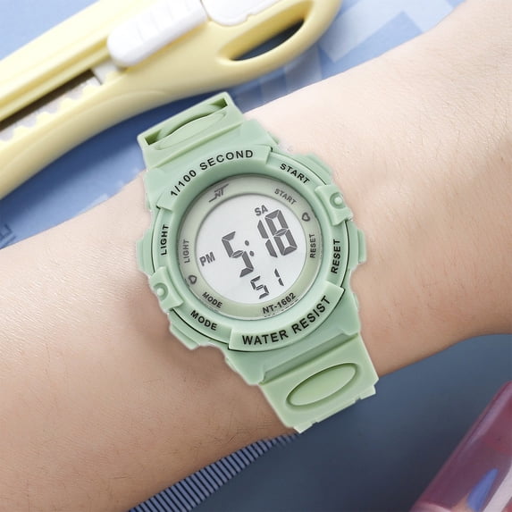 Qonioi Luminous Waterproof Watch, Multifunctional Dial Electronic Watch, Digital Sport Watch for Daily Wear Gift