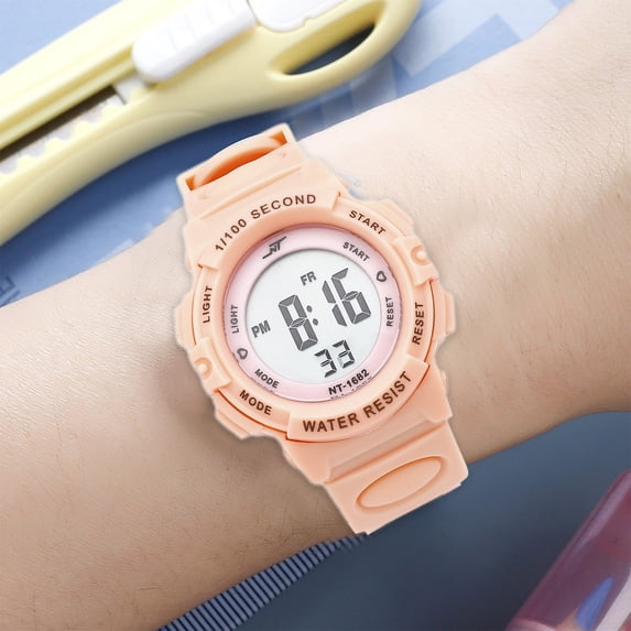 Qonioi Luminous Waterproof Watch, Multifunctional Dial Electronic Watch, Digital Sport Watch for Daily Wear Gift