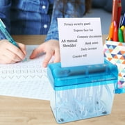 Qonioi Manual Paper Shredder, Portable Hand Crank Document Destroyer, Security Shredder for A6 Paper Bills Receipts, Office Home Use Personal Paper Cutting Tool