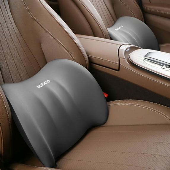 Qonioi Memory Foam Lumbar Cushion, Ergonomic Back Support Pillow for Car Seats, Slow-Rebound Driving Comfort Pillow, Automotive Seat Cushion 40x30cm