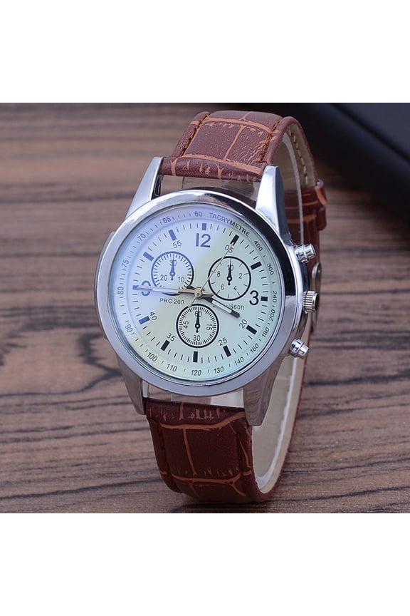 Men's Sport Quartz Watch, Multi-Pointer Chronograph with Blue Light Glass, Casual Wristband for Men, Water Resistant Dress Casual Timepiece