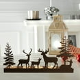 thumbnail image 1 of Qonioi Metal Iron Christmas Deer Tree Candlestick, Multi-Size Tabletop Candle Holder Set, Holiday Candle Centerpiece, 1 of 6