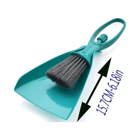 Qonioi Mini Desktop Cleaning Brush and Dustpan Set, Compact Keyboard Sweeper with Ergonomic Handle, Portable Dustpan Brush Combo for Car Camping Table Home Office Cleaning