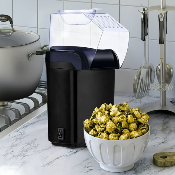 Qonioi Mini Popcorn Machine, Hot Corn Popper Machine for Home Use, Household Popcorn Maker Hairdryer Style, Automatic Quick Even Popping for Movie Nights Family Fun