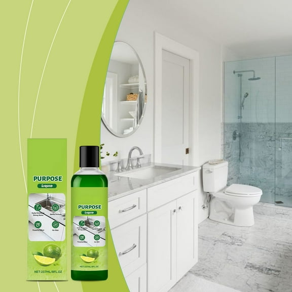 Qonioi Multi-purpose Cleaning Liquid, Oil Stain and Odor Removal for Kitchen Bathroom 237ml, All-Purpose Cleaner, Household Cleaner