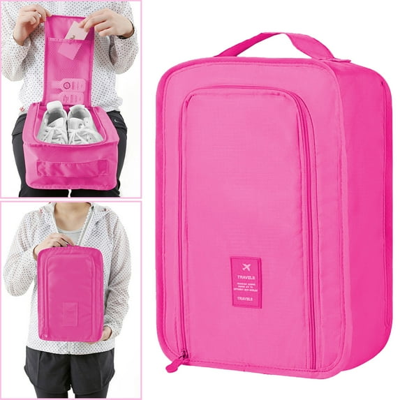 Qonioi Multifunctional Shoe Storage Carrying Box, Foldable Travel Organizer for Footwear, Shoe Bags Storage Containers