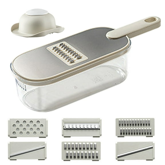 Qonioi Multifunctional Vegetable Cutter Slicer, Kitchen Julienne Cutter with Multiple Blades, Food Chopper, Vegetable Shredder